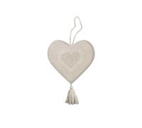 Coeur à suspendre en pur coton lavé 10x10 cm ELENA, par Soleil d'Ocre