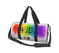 Coeur Arc-en-Ciel de Style Aquarelle coloré LGBT Gay Pride, Sac de Voyage de Grande capacité, Sac à Main Rond, Sac de Voyage de Sport, fourre-Tout, Sac de Fitness