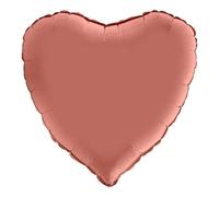 Coeur ballon coeur forme foil balloon mylar (46cm, 18"), rose gold satiné