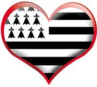 coeur breton - 10x11.5cm - Sticker/autocollant