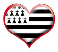 Coeur Breton - 15x17cm - Sticker/Autocollant