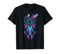 Coeur Colibri Plumes Amérindien Dreamcatcher Attrape-Rêves T-Shirt
