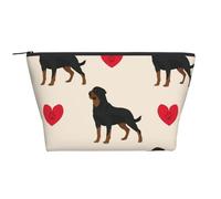 Coeur coloré de Chien Rottweiler, Trousse de Toilette Trousse de Maquillage Sac à cosmétiques Trousse de Toilette de Voyage Portable