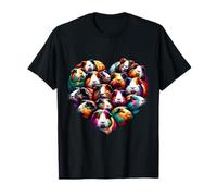 Coeur coloré de cochon d’Inde | Amoureux des cochons d'Inde T-Shirt