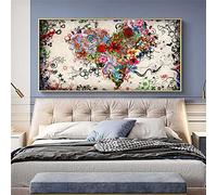 Coeur coloré fleurs affiches et impressions Art mural amour image peinture abstraite impression affiche pour salon décor à la maison 80x120cm (31 "x47") sans cadre