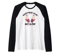 Coeur coréen Kpop Tout est nul sauf K Pop Girl Manche Raglan