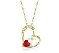 Coeur Cross Birthstone Baptême Cadeaux Première Communon Gifts pour filles fille fille fille adolescents femmes pour filles