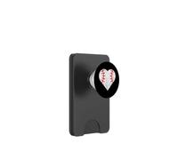 Coeur d'amour Graphique de Baseball féminin PopSockets PopWallet pour MagSafe