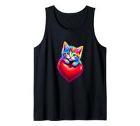 Coeur de chaton coloré Débardeur