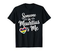 Coeur De Drapeau De Maurice Quelqu'un À Maurice M'aime T-Shirt