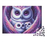 Coeur de Famille Hibou 1000 Pièces Puzzle pour Adultes Carton Résistant Anti-Stress Difficile pour Experts pour Collectionner Livraison Rapide 52x38cm/1000pcs