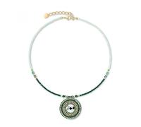 Coeur De Lion Collier Amulette Glamorous vert