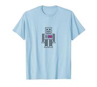 Coeur de Robot T-Shirt, Homme, Bleu Céleste, S