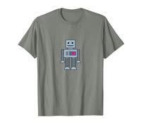 Coeur de Robot T-Shirt, Homme, Vert Kaki chiné, M
