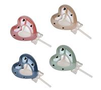 Coeur décoratif en porcelaine double cœur bonbonnière 2026 idée cadeau romantique décoration maison mariage anniversaire élégant (1 pièce Lumin h.14 cm 4ass.)