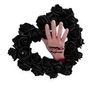Coeur effrayant avec mains sanglantes pour porte d'entrée en forme de cœur