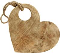 Coeur en bois Décoration murale "Charme rustique" - Plateau déco & plaque cœur, aspect naturel, 39cm