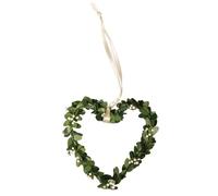 Coeur En Buis Avec Suspension, 7,5x8cm, 4 Pièces