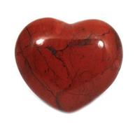 Coeur en cristal de jaspe rouge ~ 45 mm
