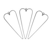 Rayher Fil «Cœur», argent, métal, 3 pces., 12x5cm, à suspendre, arts créatifs, décoration, St. Valentin, fête des Mères, mariage-24083000