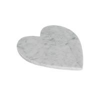 Coeur en marbre Plateau de service rustique Table à manger 23 x 27cm gris