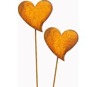 Coeur en métal rouillé Coeurs de fleurs pour la décoration extérieure