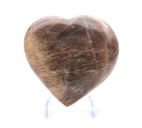 Coeur en Pierre de Microcline de Madagascar de 270 grammes et 80 millimètres, Minéral Microcline de Madagascar, Minéral Non traité, Un Seul Exemplaire, Minéral de Collection, Pierre de Chakras