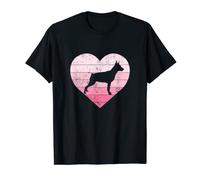 Coeur mignon de chien de Pinscher nain pour des dames de T-Shirt