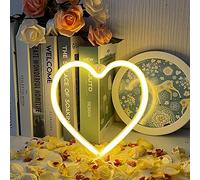 Coeur Néon Enseigne LED Neon Light Signs, LED Murale Neon pour USB et Alimenté par Batterie pour Mur Maison Chambre D'enfants Fête D'anniversaire Bar Décor Meilleurs Cadeaux