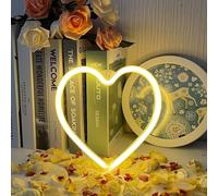 Coeur Néon Enseigne Led Neon Light Signs, Led Murale Neon Pour Usb Et Alimenté Par Batterie Pour Mur Maison Chambre D'enfants Fête D'anniversaire Bar Décor Meilleurs Cadeaux