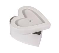 Coeur P.Mâché+Couv.À Secouer,Fsc Rec100%, Blanc, 13x13x7cm