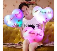 Coeur Peluche Lumineux LED, Couleur: Blanc