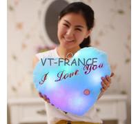 Coeur Peluche Lumineux LED, Couleur: Bleu