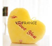 Coeur Peluche Lumineux LED, Couleur: Jaune