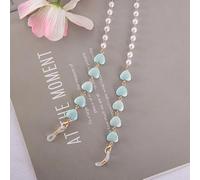 Coeur Perle Perlé Lunettes Chaînes Masque Suspendu Corde Lunettes Chaîne en Métal Lunettes De Soleil Longes Femmes Masque Chaînes