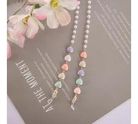 Coeur Perle Perlé Lunettes Chaînes Masque Suspendu Corde Lunettes Chaîne en Métal Lunettes De Soleil Longes Femmes Masque Chaînes