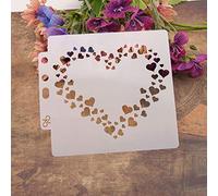 Coeur Réutilisable Modèles de peinture de pochoir en plastique bricolage creux de conception, parfaits pour la conception textile, décoration murale, fenêtre, papier, Scrapbooking