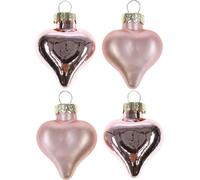 Coeur rose Décoration d'arbre en verre 3cm 20 pièces Décoration
