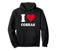 Coeur rouge « I love cobra » Sweat à Capuche