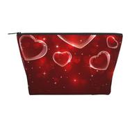 Coeur Rouge, Trousse de Toilette Trousse de Maquillage Sac à cosmétiques Trousse de Toilette de Voyage Portable