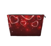 Coeur Rouge, Trousse de Toilette Trousse de Maquillage Sac à cosmétiques Trousse de Toilette de Voyage Portable