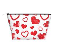 Coeur Saint Valentin, Trousse de Toilette Trousse de Maquillage Sac à cosmétiques Trousse de Toilette de Voyage Portable