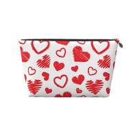 Coeur Saint Valentin, Trousse de Toilette Trousse de Maquillage Sac à cosmétiques Trousse de Toilette de Voyage Portable
