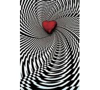 Coeur virtuel - Op-Art - Coeur - Poster fantaisie - Poster imprimé - Taille 61x91,5cm