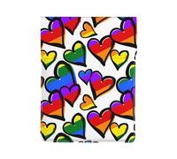 Coeurs aux Couleurs de l'arc-en-Ciel imprimés,Housse en Cuir synthétique pour Ordinateur Portable, Sacoche pour Ordinateur Portable, Sacoche pour Tablette