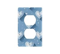 Coeurs Bleu Poudré Décoratif Outlet Couvre Mur Unique Plaques Murales Tapa Para Interruptor de Luz Duplex Outlets