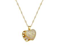 Coeurs Boîte Perle Shell Collier Joker Clavicule Chaîne Titane Chaîne En Acier pour Femme