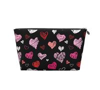 Coeurs Coeurs Roses Et Rouges, Trousse de Toilette Trousse de Maquillage Sac à cosmétiques Trousse de Toilette de Voyage Portable