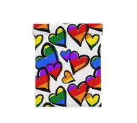 Coeurs colorés Arc-en-Ciel imprimés, Sac de Rangement pour Femmes, Portefeuille supérieur à Presser, Petit Porte-Monnaie, Pochette de Changement
