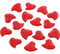 Coeurs Déco Rouge 3,5cm 16 pcs - Mariage Décoration Cadeau Bricolage
